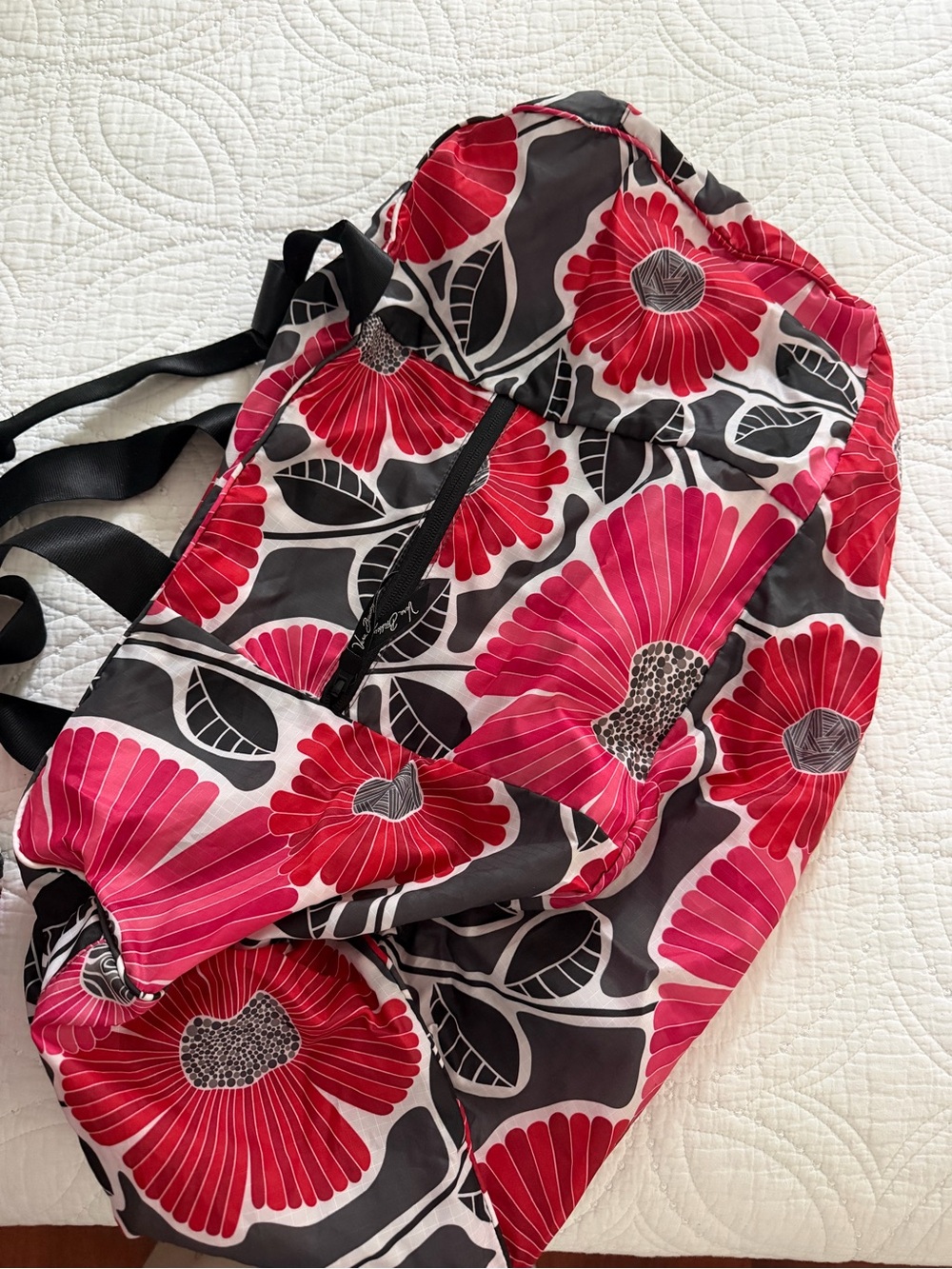 Vera Bradley Pink and Black Duffle bag and pouch
